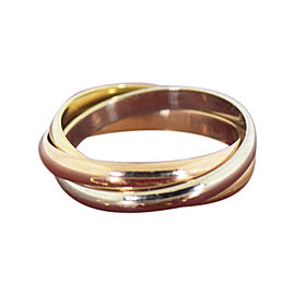 Cartier Trinity 18K Yellow, Rose & Yellow Gold Ring Size 5.75