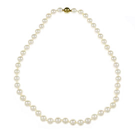 Estate High Grade Cultured Pearl Necklace 8mm to 8.5mm Japanese Akoya Pearls