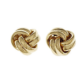 Estate B.A. Ballou Love Knot Earrings 14k Yellow Gold