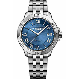 RAYMOND WEIL TANGO 8160-ST-00508 MEN'S BLUE 41MM LUXURY DIVER WATCH