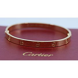 Cartier 18K Yellow Gold Love Bracelet Size 18