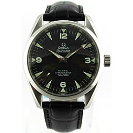 ORIGINAL OMEGA AQUA TERRA RAILMASTER 2803.52 AUTOMATIC CO-AXIAL LEATHER WATCH