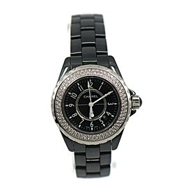 Chanel J12 Diamond Black Ceramic Watch H0949