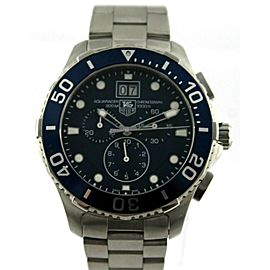 TAG HEUER CAN1011.BA0821 AQUARACER QUARTZ CHRONOGRAPH MENS BLUE BIG DATE WATCH