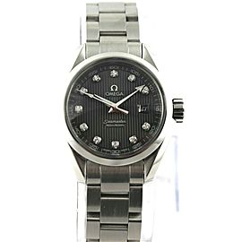 MINT OMEGA SEAMASTER AQUA TERRA 231.10.30.61.56.001 GRAY QUARTZ DIAMOND WATCH