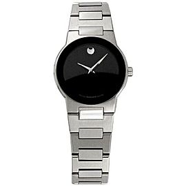 NEW IN BOX MOVADO WOMENS SAFIRO 0605806 MUSEUM STEEL QUARTZ SWISS 27MM WATCH