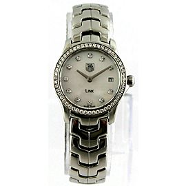 TAG HEUER LADIES LINK WJF1417.BA0589 SWISS QUARTZ DIAMOND PEARL MINI WATCH