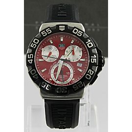 TAG HEUER FORMULA 1 CAH1112.BT0714 QUARTZ CHRONOGRAPH RED BLACK RUBBER WATCH