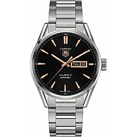 TAG HEUER CARRERA WAR201C.BA0723 MEN'S ROSE GOLD AUTOMATIC DAY DATE LUXURY WATCH