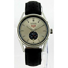 TAG HEUER CARRERA WV5111.FC6350 AUTOMATIC BLACK LEATHER MENS LUXURY SWISS WATCH