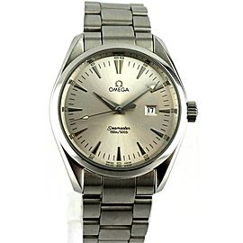 OMEGA SEAMASTER AQUA TERRA 2517.30 SILVER SWISS QUARTZ STEEL MENS LUXURY WATCH