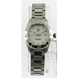 MINT TAG HEUER WOMENS AQUARACER WAY1413.BA0920 SWISS QUARTZ DIAMOND PEARL WATCH