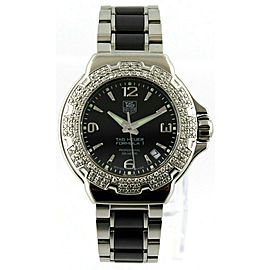 TAG HEUER LADIES FORMULA 1 WAC1214.BA0859 DIAMOND SWISS BLACK CERAMIC WATCH