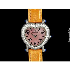 CORUM HEARTBEAT Ladies SS Steel & Diamond Watch - $6,650, New-Old-Stock w/ Tag