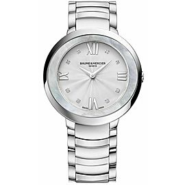 BAUME ET MERCIER PROMESSE SWISS QUARTZ DIAMOND PEARL LADIES WATCH