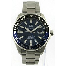 TAG HEUER AQUARACER AUTOMATICGMT BATMAN BLUE LUXURY MENS WATCH