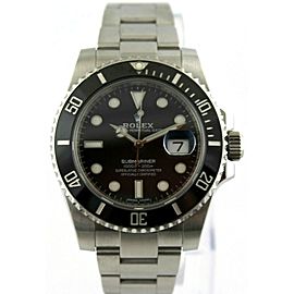 ROLEX SUBMARINER OYSTER 116610LN BLACK CERAMIC MENS 40MM DATE WATCH