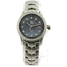 TAG HEUER LADIES LINK WJF131G.BA0572 DIAMOND BLUE MOTHER OF PEARL WATCH PAPERS