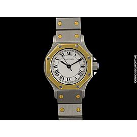 Cartier Santos Octagon Ladies Watch SS Steel & 18K Gold