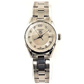 TAG HEUER LADIES CARRERA WHITE PEARL DIAMOND SWISS QUARTZ WATCH