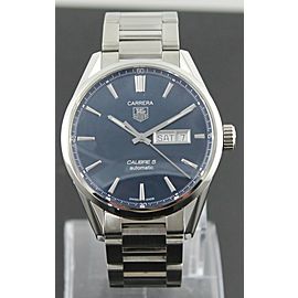 TAG HEUER CARRERA MEN'S BLUE AUTOMATIC DAY DATE LUXURYMENS WATCH