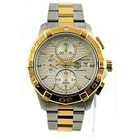 TAG HEUER AQUARACER AUTOMATIC CALIBRE 16 GOLD TONE CHRONO WATCH