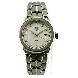 TAG HEUER WOMENS LINK DIAMOND DIAL SWISS QUARTZ PEARL MINT WATCH