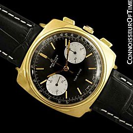 1967 BREITLING TOP TIME Vintage Large Panda Dial 14K Gold Filled Chronograph