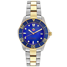 TAG HEUER PROFESSIONAL SWISS QUARTZ GOLD TONE BLUE DIAL WATCH