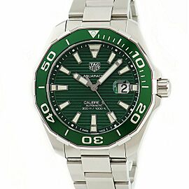 TAG HEUER AQUARACER AUTOMATIC GREEN BEZEL LUXURY MENS SWISS WATCH