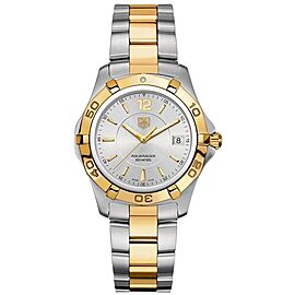 TAG HEUER AQUARACER SWISS QUARTZ GOLD TONE SILVER LUXURY WATCH