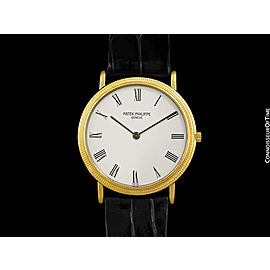 PATEK PHILIPPE CALATRAVA Mens 18K Gold Watch