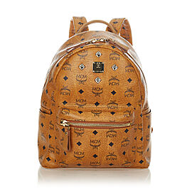 MCM Visetos Stark Leather Backpack