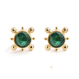 14k Gold Emerald Earrings