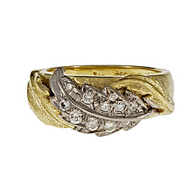 Spitzer & Furman 18K Yellow Gold with 0.40ct Diamond Leaf Ring Size 6.75