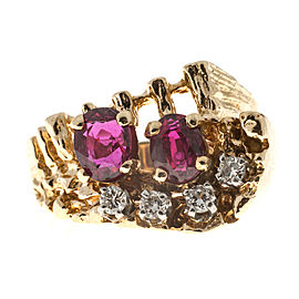 14K Yellow Gold with 2.00ct Ruby & 0.40ct Diamond Ring Size 6.5