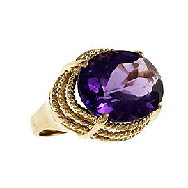 14K Yellow Gold with 11.25ct Amethyst Ring Size 7.5