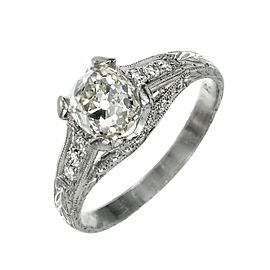 Vintage Platinum with Diamond Ring Size 7