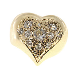 14K Yellow Gold with 0.95ct Diamond Heart Shape Ring Size 4.5