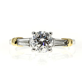 Platinum & 18K Yellow Gold with Diamond Ring Size 5.75