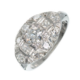 Platinum & 0.60ct. Diamond Ring Size 6