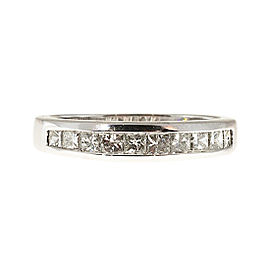 Vintage 950 Platinum & 0.75ct Diamond Channel Band Ring Size 7