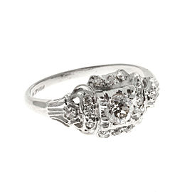 Vintage Art Deco Antique Platinum with .33ct Diamond Ring Size 6