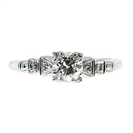 14K White Gold 0.52ct Diamond Ring Size 8