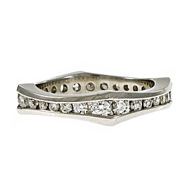 Platinum with Diamond Eternity Band Ring Size 5.75