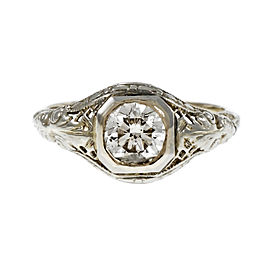 14K White Gold Diamond Ring Size 7.5