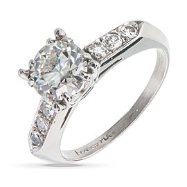 Platinum with Diamond Engagement Ring Size 4.75