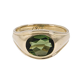 14K Yellow Gold Green Tourmaline Ring Size 7.5