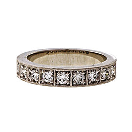 Platinum 0.50ct Diamond Band Ring Size 6