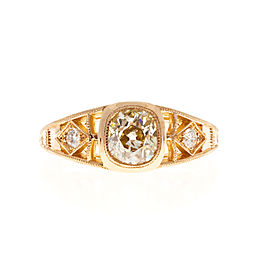 18K Pink Gold with 1.00ct Diamond Ring Size 5.5